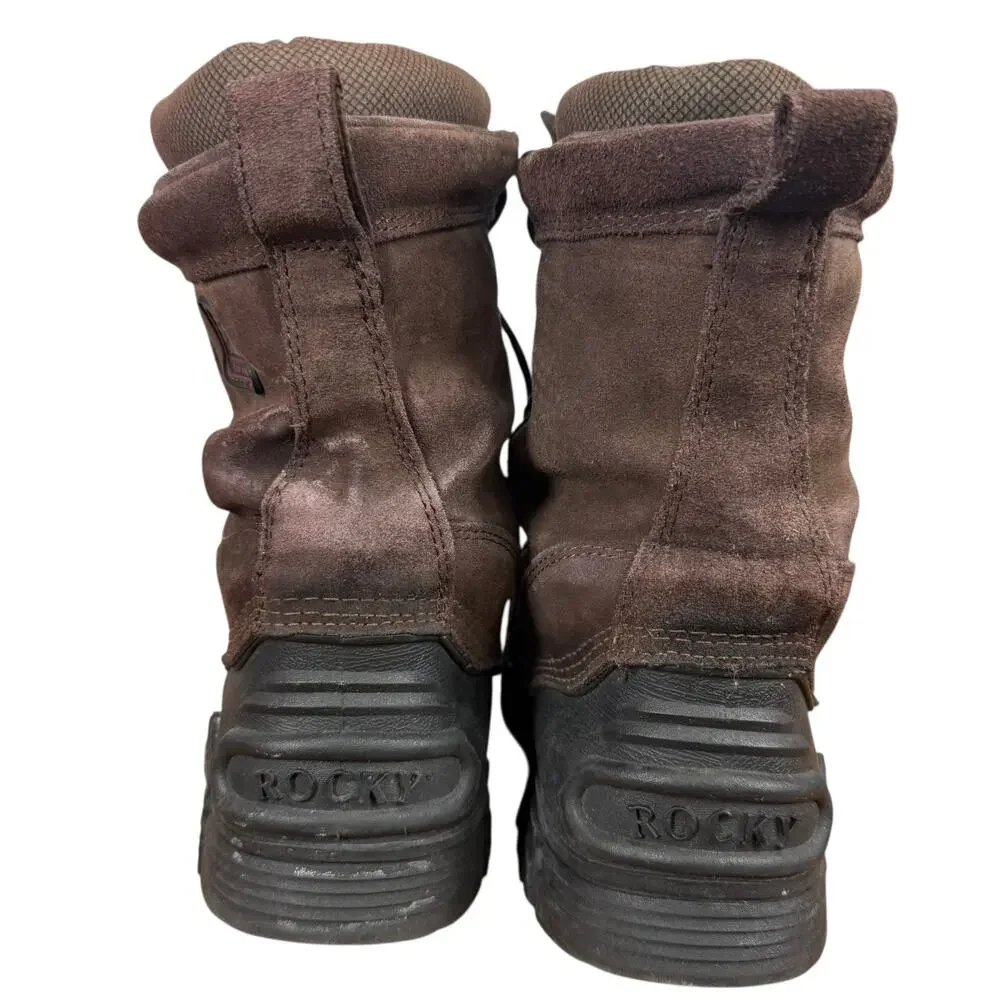 Rocky Jasper Trac Leather Brown Mens Lace Up Work Boots 200 Gr Thinsulate sz 8